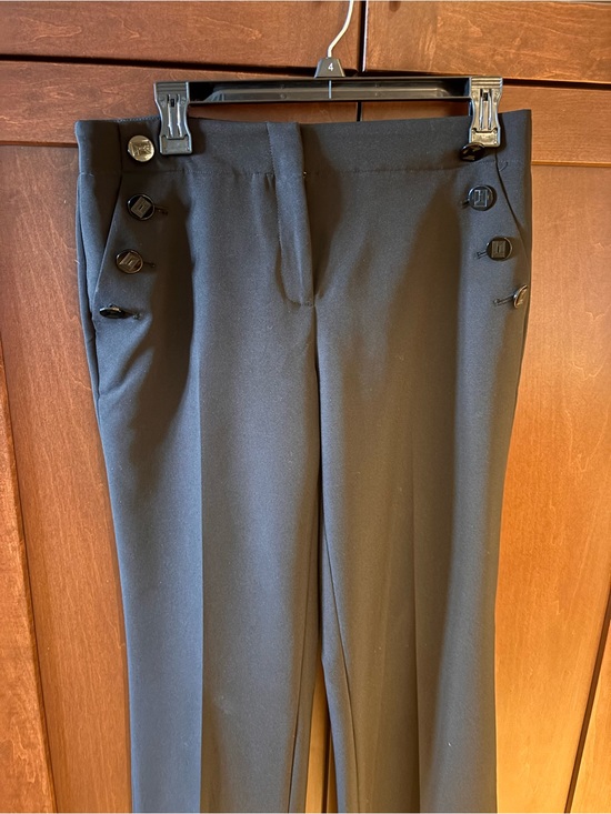 Karl Lagerfeld Pants - Karl Lagerfeld Black Dress Pants with Side Button Detail